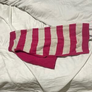 Land’s end xl pink white cotton nylon wool dog sweater in euc like new